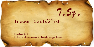 Treuer Szilárd névjegykártya